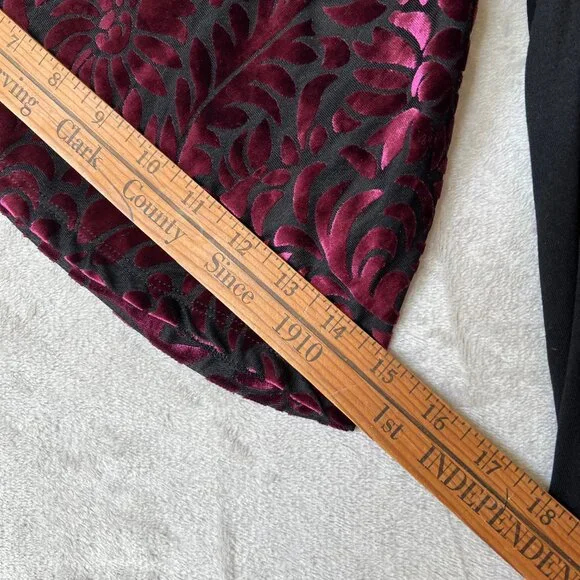 Any Wear By Catherines Velvet Burnout Flare Sleeve Cold Shldr 5X Whimsigoth NWT - Picture 7 of 11